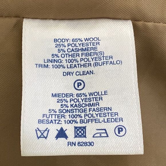 Lands’ End Wool & Cashmere Blend Full Length Camel Coat - Picture 11 of 12